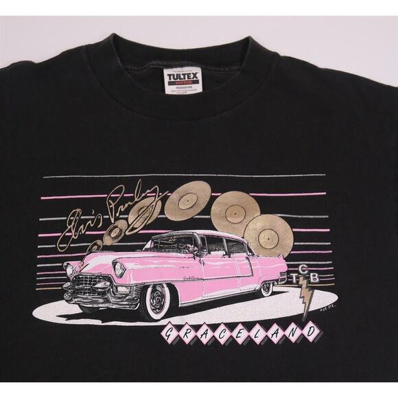 Elvis Presley Graceland Bel Air Vintage T-Shirt by Tultex Made in USA Large - Picture 2 of 6